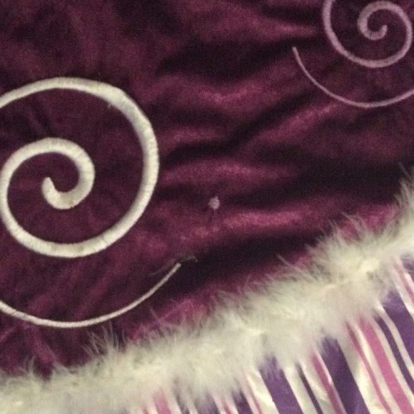 Purple Peppermint Christmas Tree Skirt - Picture 5 of 11